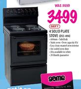 Defy 4 Solid Plate Stove (DSS-494)