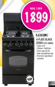 Logik 4 Plate Black Stove (LFS-400A)