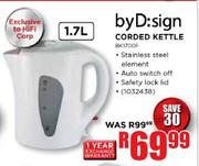 ByD:sign Corded Kettle-1.7Ltr