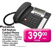 Siemens Full Feature Corded Phone (Euroset 5020)