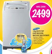 Samsung 13kg White Top Load Washing Machine(WA13VWIP)