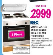 KIC Stainless Steel Under Counter Oven, Hob & Cookerhood