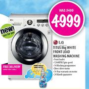 LG TITUS 8kg White Front Load Washing machine