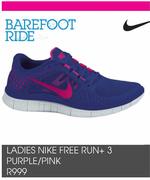 Ladies Nike Free Run+3 Purple/Pink
