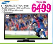 Samsung HDR Plasma TV (PS51E450)-51"