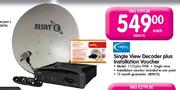 DSTV Single View Decoder Plus Installation Voucher 