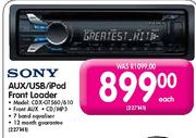 Sony Aux/USB/iPod Front Loader (CDX-GT560/610)