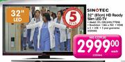 Sinotec 32" (81cm) HD Ready Slim LED TV (STL-32KC68N/77ENB)