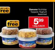 Danone Nutriday Toppers Yoghurt Assorted-132g Each