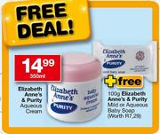 Elizabeth Anne's & Purity Aqueous Cream-350ml