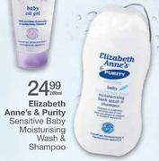Elizabeth Anne's & Purity Sensitive Baby Moisturising Wash & shampoo-200ml