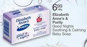 Elizabeth Anne's & Purity Good Nights Soothing & Calming Baby Soap-100g