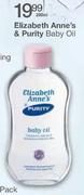 Elizabeth Anne's & Purity Baby Oil-200ml