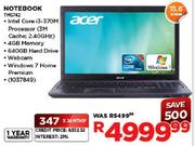 Acer Notebook (TM5742)-15.6" 