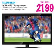 Telefunken FHD LED TV (TLED-26FHDP)-26"