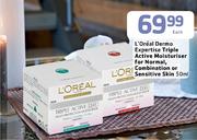 L'Oreal Dermo Expertise Triple Active Moisturiser For Normal/Combination Or Sensitive Skin-50ml Each