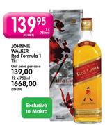 Johnnie Walker Red Formula 1 Tin-12x750ml