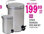 Simple Choice Stainless Steel Bin Set - 2 Piece