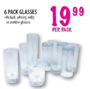 6 Pack Glasses - Per Pack
