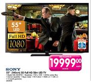 Sony 3D Full HD Slim LED TV (KDL-55HX750)-55"(140cm) Each