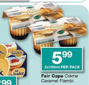 Fair Cape Creme Caramel Flambi - 2 x 100ml Per Pack