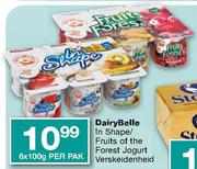 DairyBelle In Shape/Fruits Of The Forest Jogurt - 6 x 100gm Each