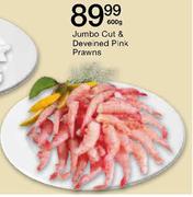 Jumbo Cut & Deveined Pink Prawans-800g
