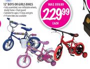 12" Boys Or Girls Bikes Each