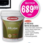 Plascon Micatex White Or Colours-20Ltr