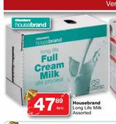 Housebrand Long Life Milk Assorted-6 x 1Ltr