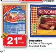 Enterprise Traditional Sausages Assorted-375g Each