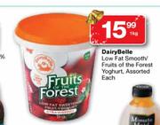 Dairybelle Low Fat Smooth/Fruits Of The Forest Yoghurt,Assorted-1Kg Each