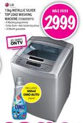 LG Metallic Silver Top Load Washing Machine(T1303TEFT1)-13Kg