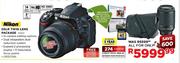 Nikon DSLR Twin Lens package(D3100)