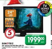 Sinotec 61cm Full HD Slim LED TV (STL-24VA3) - 24" Each