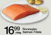 Norwegian Salmon Fillets-Per 100Gm