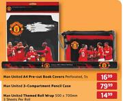 Man United A4 Pre-Cut Book Covers Perforated-5's