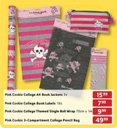 Pink Cookie College A4 Book Jackets-5's