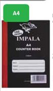 Impala A4 Counter Book(1 Quire)-Each