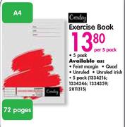 Croxley A4 Exercise Book-Per 5 Pack