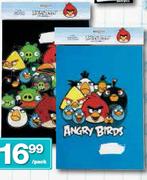 Angry Birds A4 Book Jackets-5-Pack