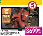 Sinotec 39"(99cm) Full HD Slim LED TV(STL-39ME82)