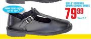 Girls' Stitched Down School Shoes
