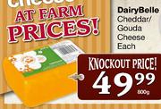 DairyBelle Cheddar/Gouda Cheese-800gm Each