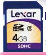 Lexar SDHC Memory Card-4 GB