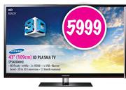 Samsung 43" (109cm) 3D Plasma TV (PS43D490) 