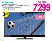 Hisense 42" 3D FHD LED TV(LEDN42K16X3D)
