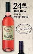 Odd Bins Bin 63 Merlot Rose-750ml