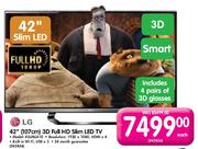 LG 42"(107cm) 3D Full HD Slim LED TV(42LM6410)