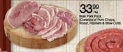 Bulk Pork Pack(Consists of Pork Chops, Roast, Rashers & Stew Cuts)-Per Kg